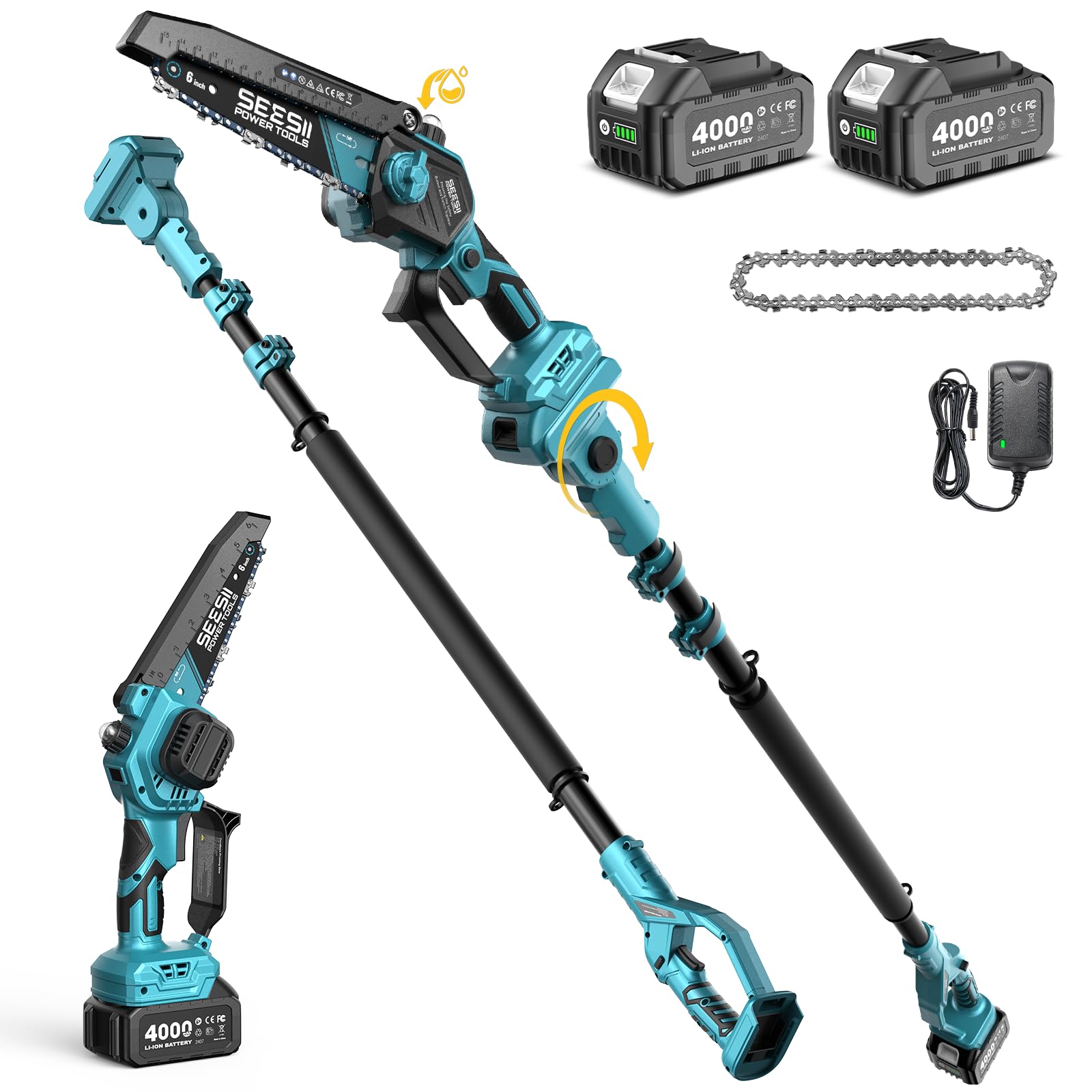 sayaページ Amazon.com : SEESII 2-in-1 Electric Pole Saws: Brushless Mini